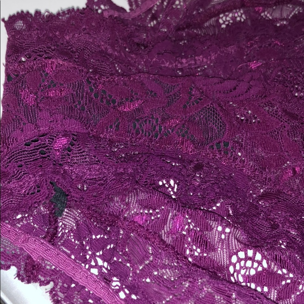 VS VINTAGE SATIN, LACE, & MESH PURPLE BRA & PANTY - Picture 15 of 15